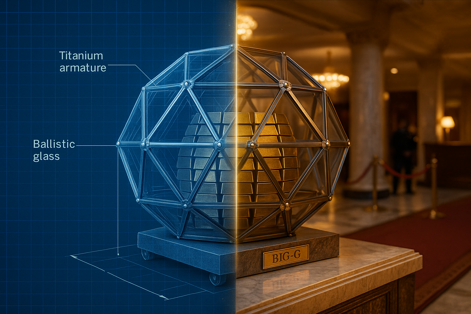 Geodesic structure at sunset